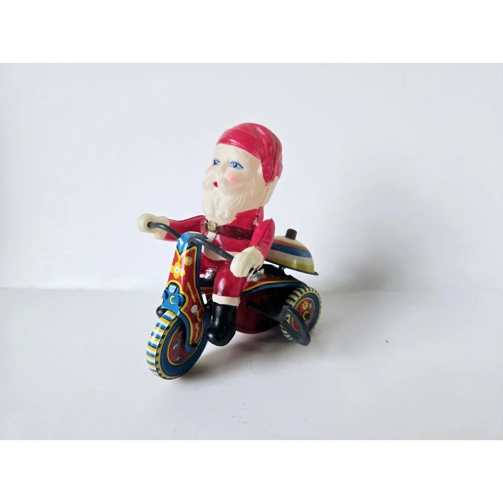 Vintage tin wind up toy Christmas Santa Claus‎ Japan Suzuki